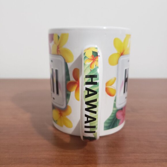 I Love Hawaii Coffee Mug Aloha State Floral License Plate Design ABC Store 2017 - Picture 3 of 6
